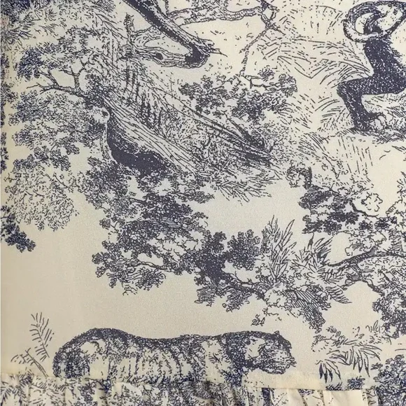 Lulus size xs Breeze the Day Blue and White Print Tie-Strap Mini Dress - Picture 5 of 9